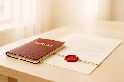 Turkish passport and sealed citizenship documents